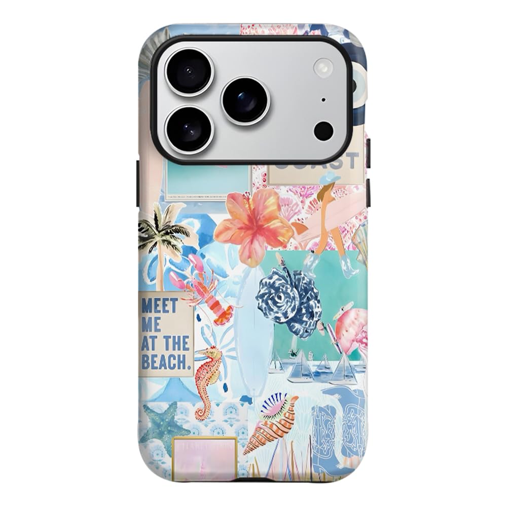 Amazon.com: SobLn for iPhone 17 Pro Case, Summer Ocean Vintage